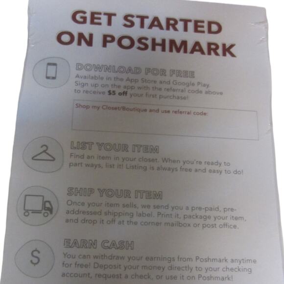 50 Poshmark Promo Code Cards Poshfest Poshfixings Business Essentials - Picture 2 of 6